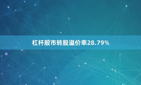 杠杆股市转股溢价率28.79%